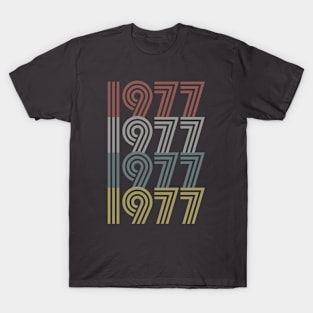 1977 Birth Year Retro Style T-Shirt